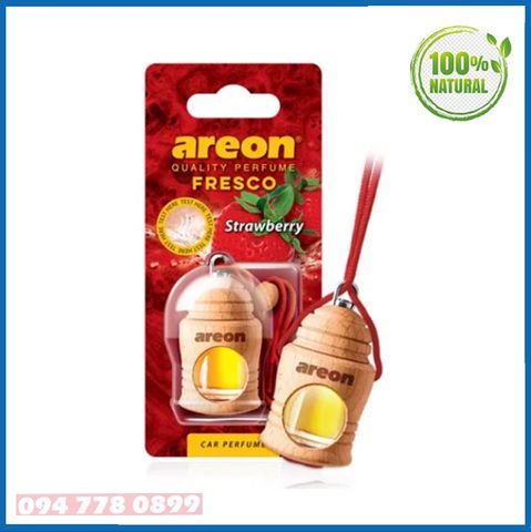 Tinh dầu treo ô tô AREON FRESCO STRAWBERRY hương Dâu ( NGỌT NGÀO ) - Strawberry