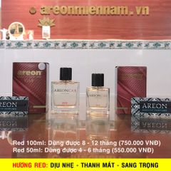 Nước hoa xe hơi cao cấp - Areon Car Perfume Red 50ml - Dịu Nhẹ & Tươi Mát