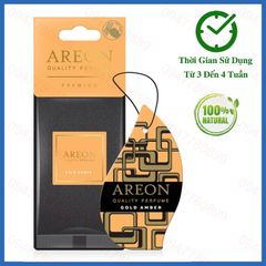 Lá thơm treo ô tô Areon Gold Amber - hương Gỗ ( Trầm Ấm - Sang Trọng )