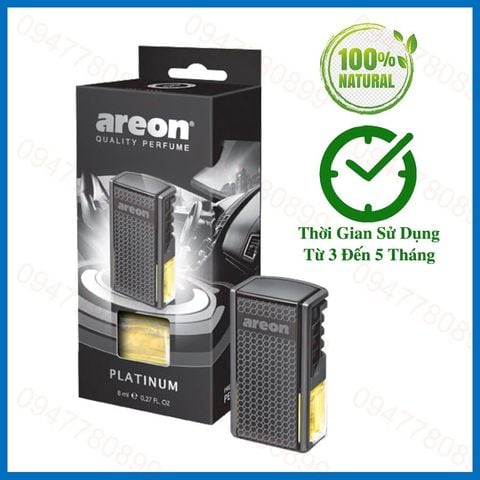 Nước hoa kẹp cửa gió ô tô - Areon Sport Lux Platinum ( Sang Trọng & Trầm Ấm )