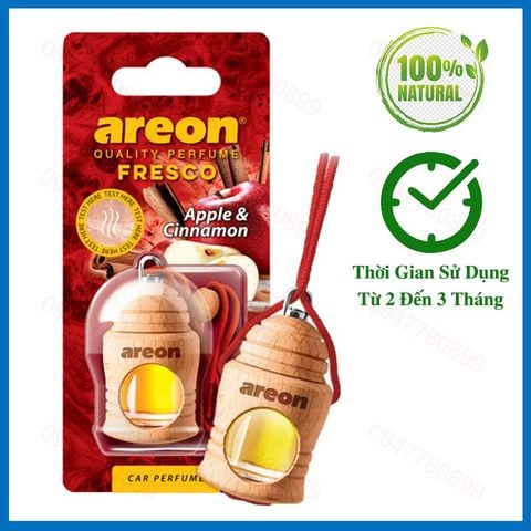 Tinh dầu treo ô tô Areon Apple & Cinnamon - hương Táo & Quế ( Dịu Nhẹ - Thanh Mát )