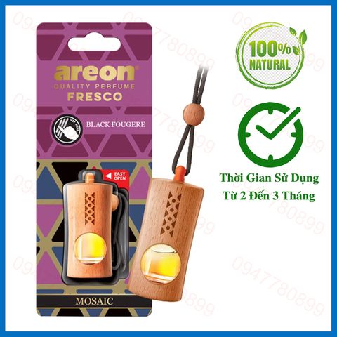 Tinh dầu treo ô tô Areon Mosaic hương Black Fougere - Sang trọng ngọt mát