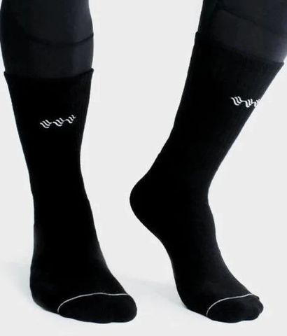 TẤT VỚ THỂ THAO ( CÓ COTTON) MÀU ĐEN WAVEWEAR ATHLETIC SOCKS (BLACK) - SOK(B)