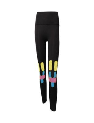 QUẦN BÓ CƠ BẮP CHÂN, BẮP ĐÙI VÀ ĐẦU GỐI THỂ THAO NỮ MÀU ĐEN WAVEWEAR KNEE & CALF RECOVERY TAPE COMPRESSION LEGGINGS Y20 - Y20