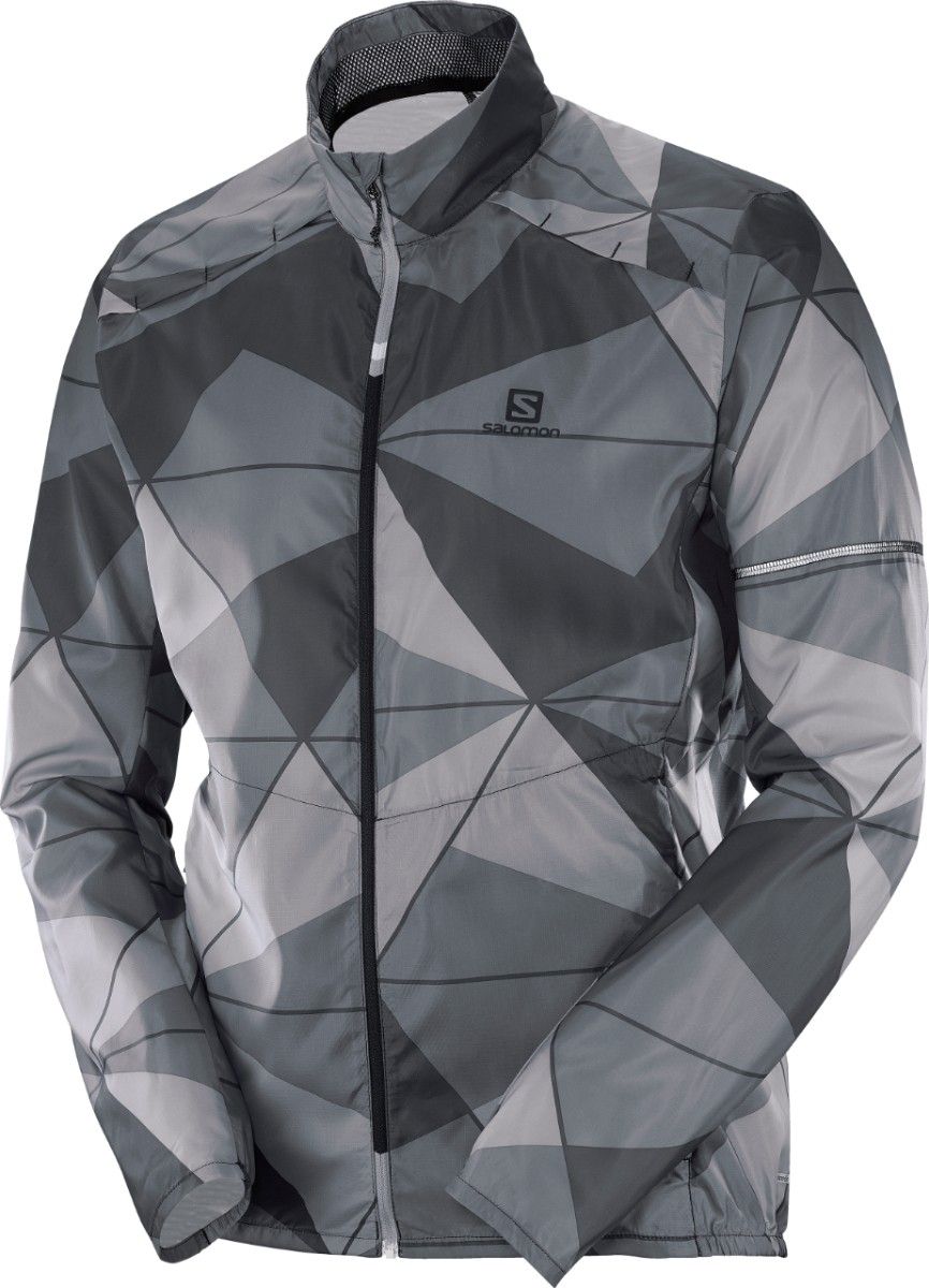 Windbreaker Jacket Salomon Agile Wind Print Salomon Agile Wind