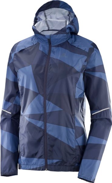 ÁO KHOÁC JACKET SALOMON gió thể thao Salomon AGILE WIND PRINT HOODIE W NIGHT SKY - L40120900