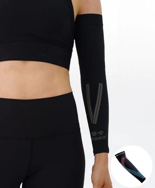 ỐNG TAY  BÓ KHUỶU TAY CÁNH TAY CHO NGƯỜI CHƠI TENNIS & GOLF THỂ THAO WAVEWEAR TENNIS & GOLFER'S ELBOW TAPE COMPRESSION SLEEVE F1 (DARK GREY) - F1 2ea