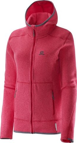 ÁO KHOÁC JACKET SALOMON nỉ giữ ấm BISE HOODIE W LOTUS PINK  L37394000