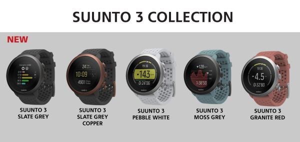 Đồng hồ thông minh SUUNTO 3 - Theo dõi sức khỏe, định vị GPS, chống nước, dây silicon