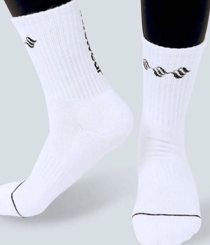 TẤT VỚ THỂ THAO ( CÓ COTTON) MÀU TRẮNG WAVEWEAR ATHLETIC SOCKS (WHITE) - SOK(W) - SOKB