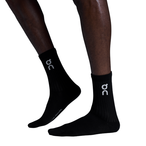 vớ thể thao cotton cao cấp ON LOGO SOCK HIGH 3P BLACK (03 đôi) - 2UF10310553
