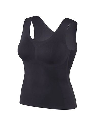 ÁO THỂ THAO HỖ TRỢ TƯ THẾ LƯNG CHO NỮ MÀU ĐEN WAVEWEAR BACK POSTURE SUPPORT TAPE PADDED SHAPEWEAR N10 (BLACK) - N10