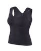 ÁO THỂ THAO HỖ TRỢ TƯ THẾ LƯNG CHO NỮ MÀU ĐEN WAVEWEAR BACK POSTURE SUPPORT TAPE PADDED SHAPEWEAR N10 (BLACK) - N10