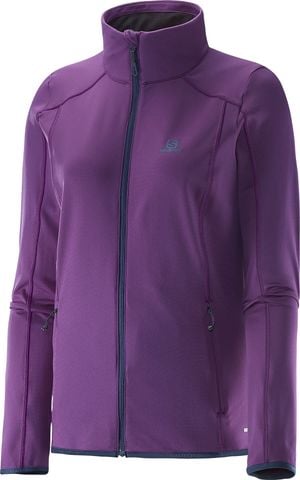 ÁO KHOÁC JACKET SALOMON zip nữ Salomon DISCOVERY FZ W COSMIC PUR - L37391600