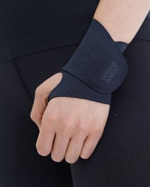 BÓ CỔ TAY THỂ THAO MÀU ĐEN WAVEWEAR WRIST SUPPORT STRETCH WRAP H1 (BLACK) - H1(BK) 1ea
