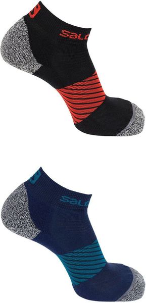 Vớ chạy địa hình KHÔNG cotton Salomon Trail Running  SPEED 2-PACK DRESS BLUE BK - L40278000