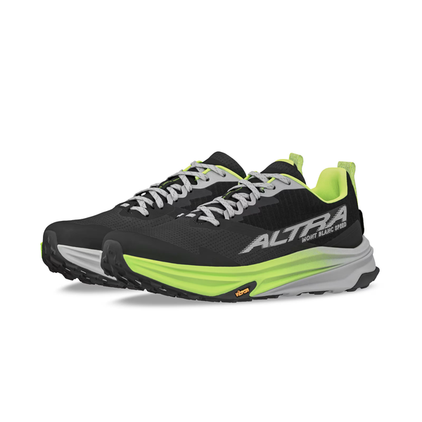 Giày chạy địa hình Nam Nữ Unisex ALTRA MONT BLANC SPEED - BLACK LIME - AL0A85S0031