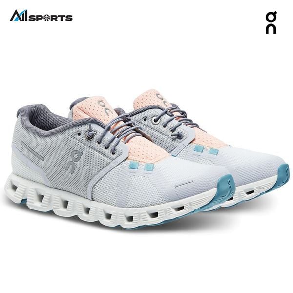 Giày chạy bộ thành phố Nữ ON CLOUD 5 PUSH W GLACIER | UNDYED-WHITE - 69.98353