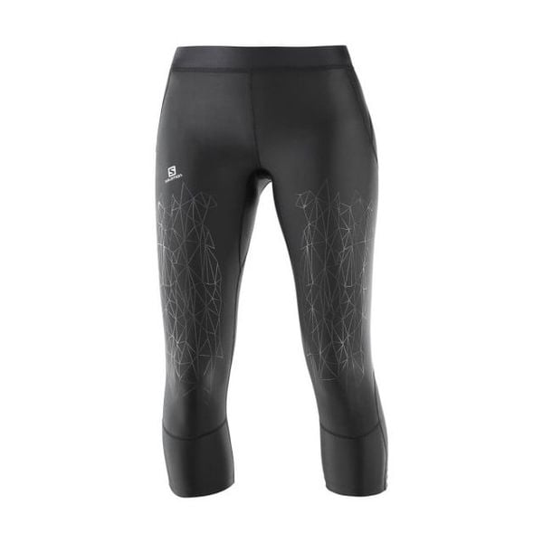 Quần bó thể thao Nữ Salomon INTENSITY MID TIGHT W BLACK L40082900 - L40083000