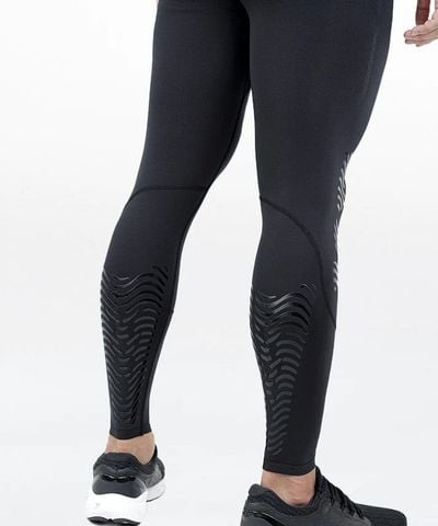 QUẦN THỂ THAO BÓ CƠ BẮP CHÂN VÀ ĐẦU GỐI CHO NAM MÀU ĐEN WAVEWEAR KNEE & CALF KINETIC TAPE COMPRESSION LEGGINGS L20 (VER.3) - L20