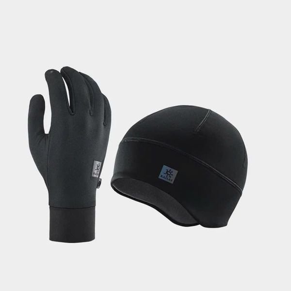 COMBO MŨ VÀ GĂNG TAY thể thao HIỆU KAILAS Trail Running Set Unisex Black - KM2408001.Black