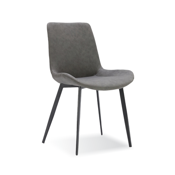  Ghế ăn, da CN màu xám đậm, chân Metal, 63*53*83cm 