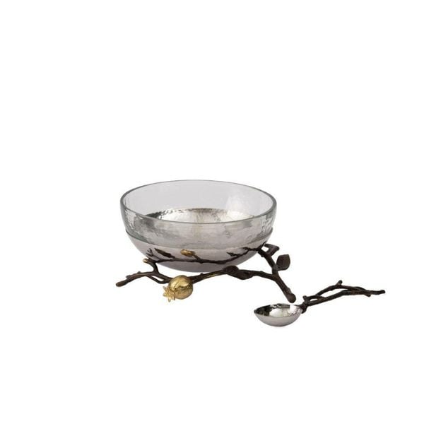  TÔ VÀNG+ MUỖNG HÌNH TRÁI LỰU 