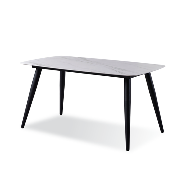  Bàn ăn, mặt ceramic, chân sắt đen, 140*80*74cm 