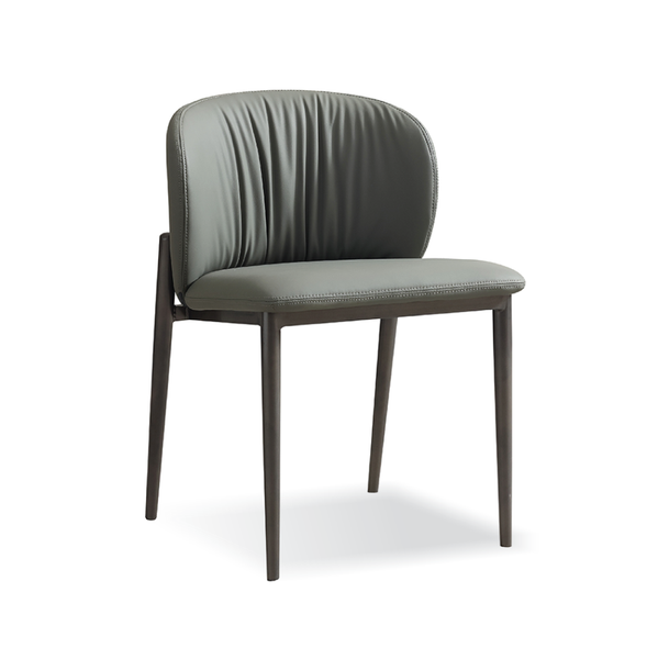  Ghế ăn, giả da màu đậm, chân metal, 49*53*72cm 