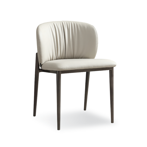  Ghế ăn, giả da màu lợt, chân kim loại, 49*53*72cm 