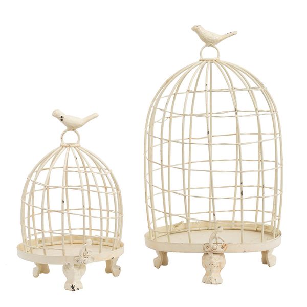  ĐỒ TRANG TRÍ (LỒNG CHIM) MÀU KEM ( 