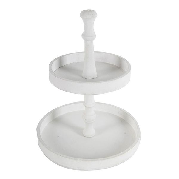  DĨA SỨ 2 TẦNG, TRẮNG 