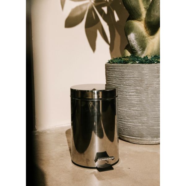  Thùng rác, inox #410, đạp chân, 3L 