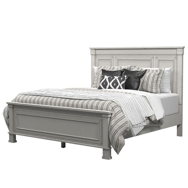  Giường 1m960 , Whitewash, Vintage 