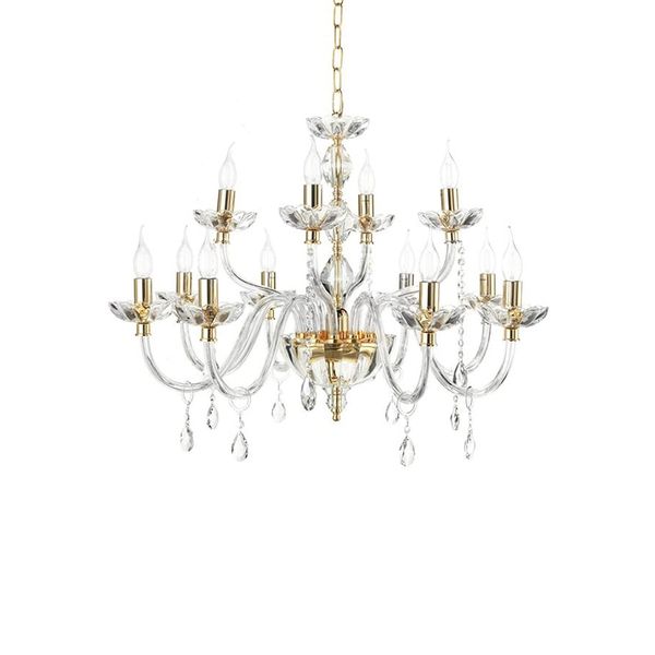  Đèn treo BRIGIDA, 12 bóng, D85H80, màu pha lê/ vàng 