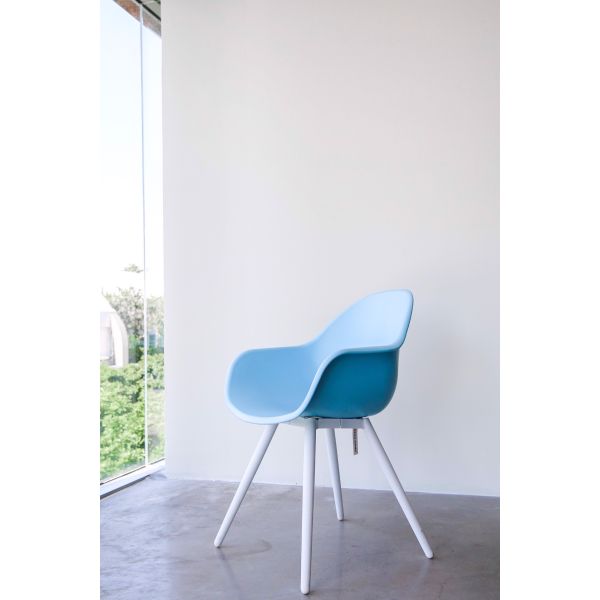  Ghế ngoài trời, nhựa xanh, KL trắng 