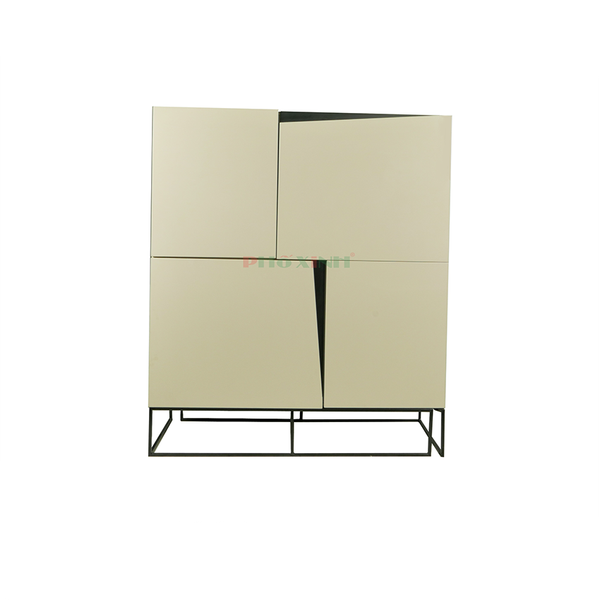  TỦ TRANG TRÍ CAO BÓNG TRẮNG NGÀ 