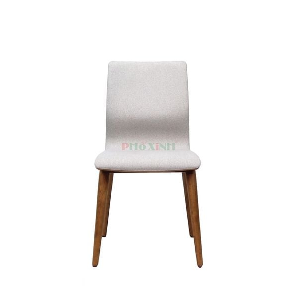  GHẾ ĂN VẢI XÁM NHẠT CHÂN GỖ 