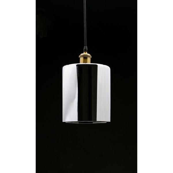  Đèn treo, chụp trụ thủy tinh trắng, D18*18 