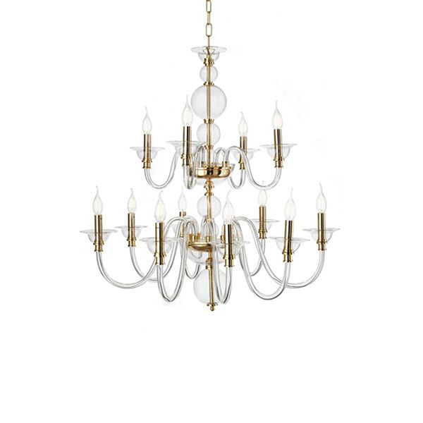  Đèn treo TEBE, 12 bóng, D87H110, màu hổ phách 