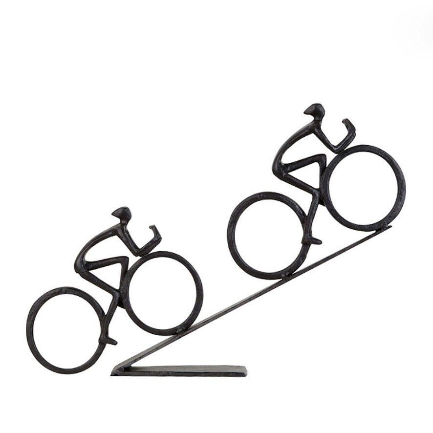  Đồ trang trí đạp xe, sắt, màu đen 