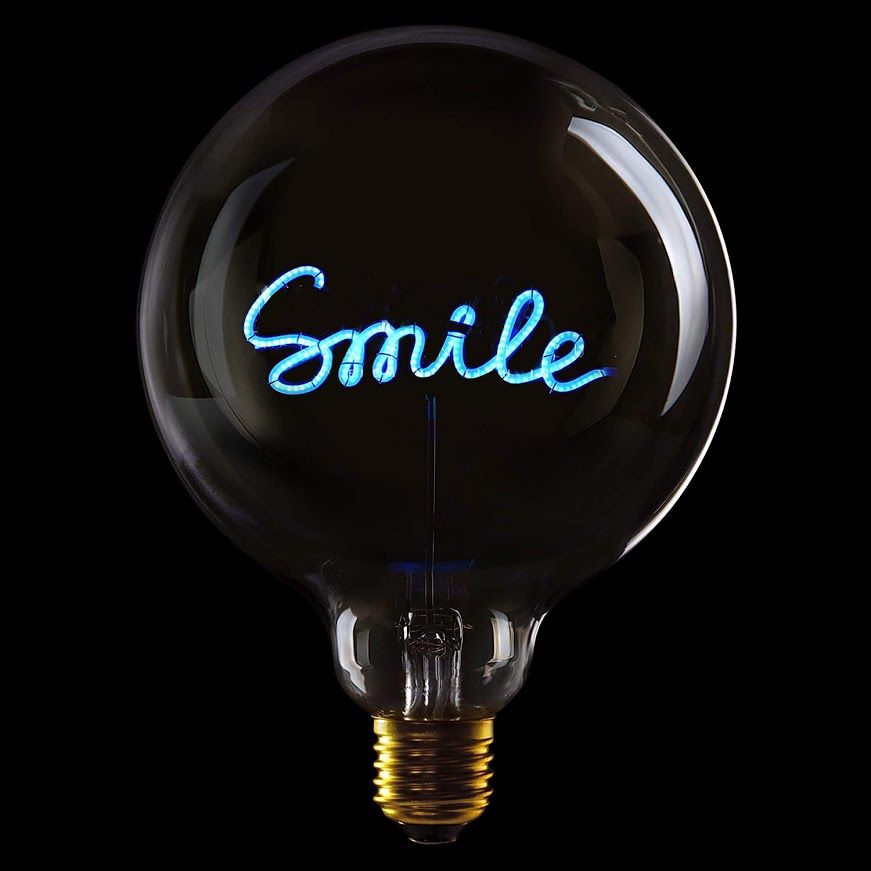  Bóng đèn bàn chữ SMILE, màu xanh dương 