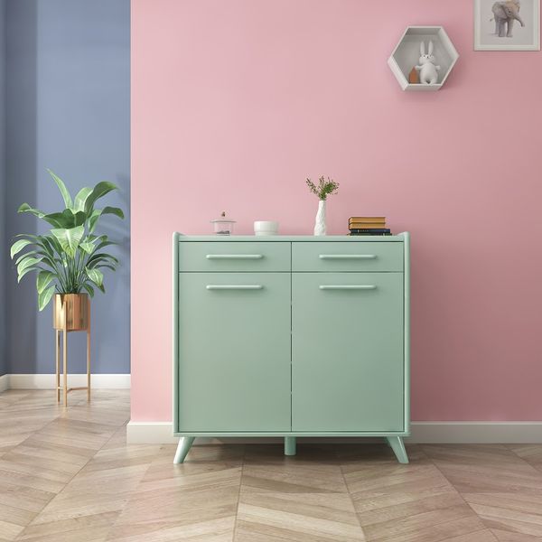  Tủ giày, 2 cửa, gỗ xanh lá lợt, 1005*349*1011mm 