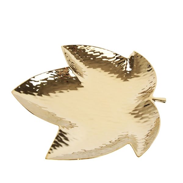  Khay trang trí hình chiếc lá, ceramic 