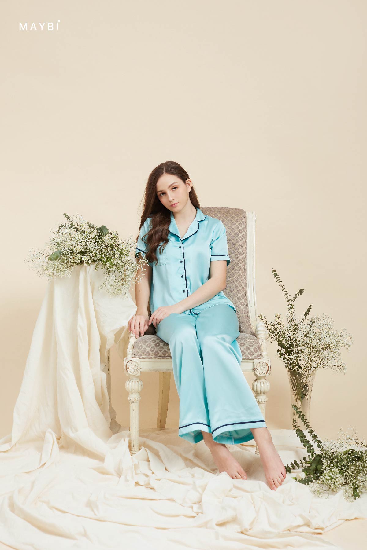 Bộ Pyjamas xanh dài Mintly Pyjamas