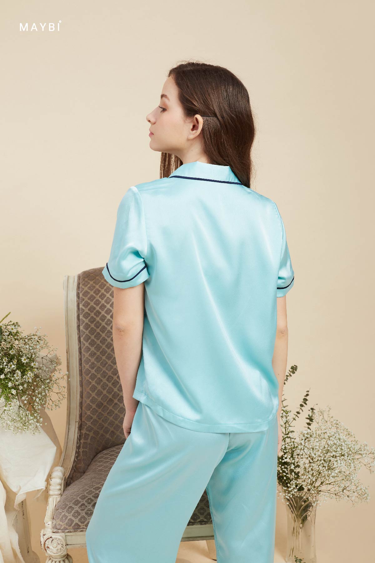 Bộ Pyjamas xanh dài Mintly Pyjamas