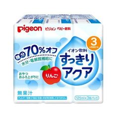 Nước Ép Pigeon vị Táo và Bổ Sung Nước Điện Giải (3x125ml), Nhật