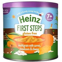 Bột Ăn Dặm Heinz vị Cà Rốt, Pho Mai và Bắp 7T 200g, Anh