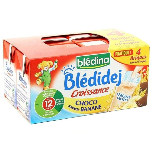 Sữa Nước Bledina vị Choco, Chuối 250ml (12T)