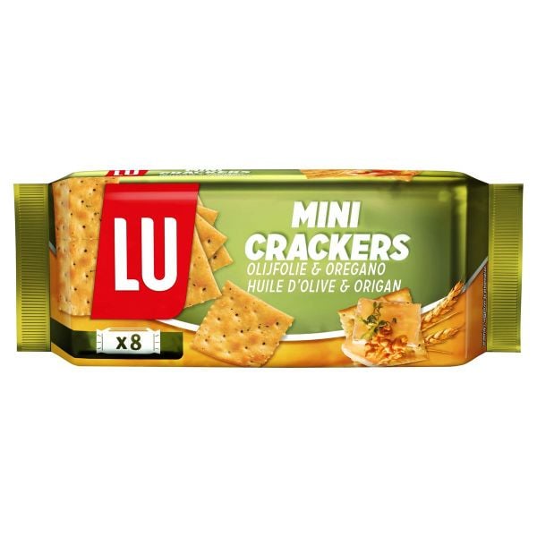 Bánh LU Mini Crackers Olive & Origan 250g, Pháp